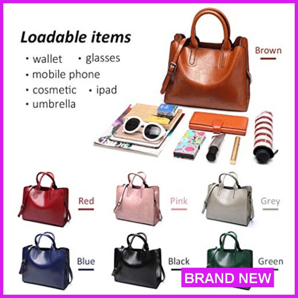 Faux Leather Hobo Satchel Tote Bag Adjustable Strap Work Chic Minimal - Picture 3 of 7